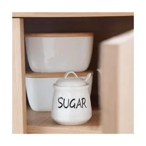 HAOTOP Azúcar de porcelana con tapa y cuchara de 12 onzas_4