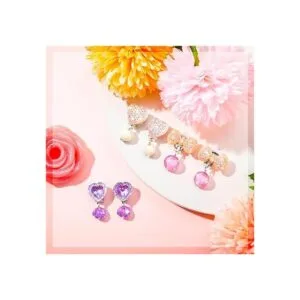 Hicarer Juego de 9 pares de aretes con clip para niñas de_5