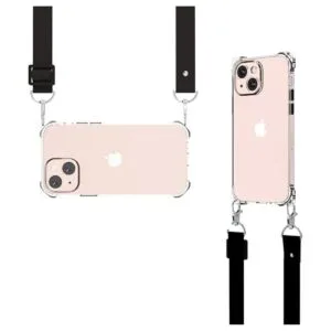 Wuwedo Funda transparente para iPhone 13 con correa_1
