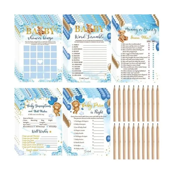 Juegos de baby shower de oso para niños o niñas 5_1