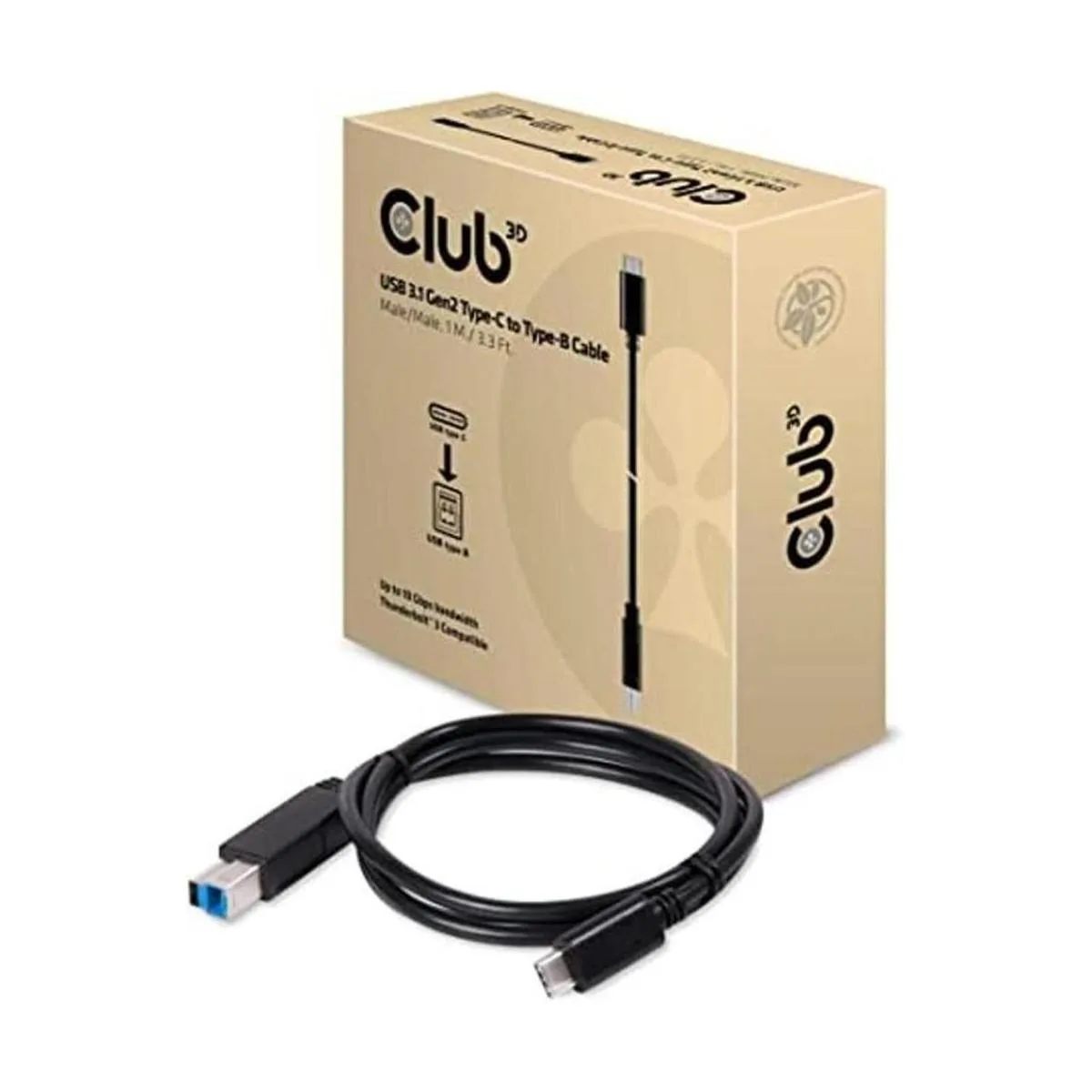Club3D CAC1524 USB 3.1 Gen2 10Gbps TipoC a TipoB Cable_1