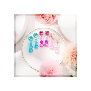 Hicarer Juego de 9 pares de aretes con clip para niñas de_4