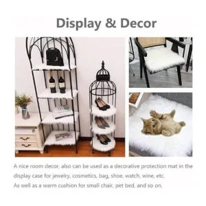 Paquete de 2 alfombras pequeñas de 12 pulgadas de pelo_6