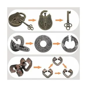 Rompecabezas de desenredo de metal 3 en 1 para adultos y_3