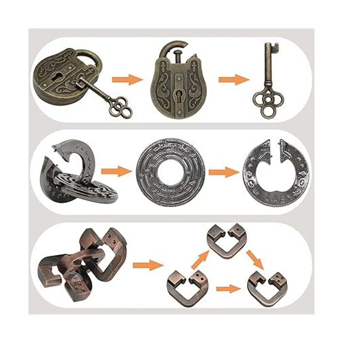 Rompecabezas de desenredo de metal 3 en 1 para adultos y_3