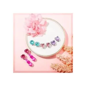 Hicarer Juego de 9 pares de aretes con clip para niñas de_3