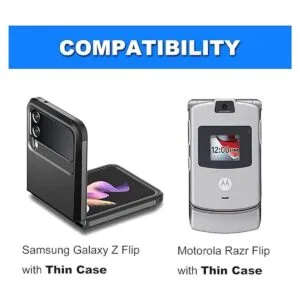 BECPLT Funda para Galaxy Z Flip4 Z Flip3 5G Funda de cuero_4