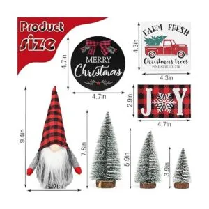 Juego de 7 decoraciones de bandeja escalonadas de Navidad_2