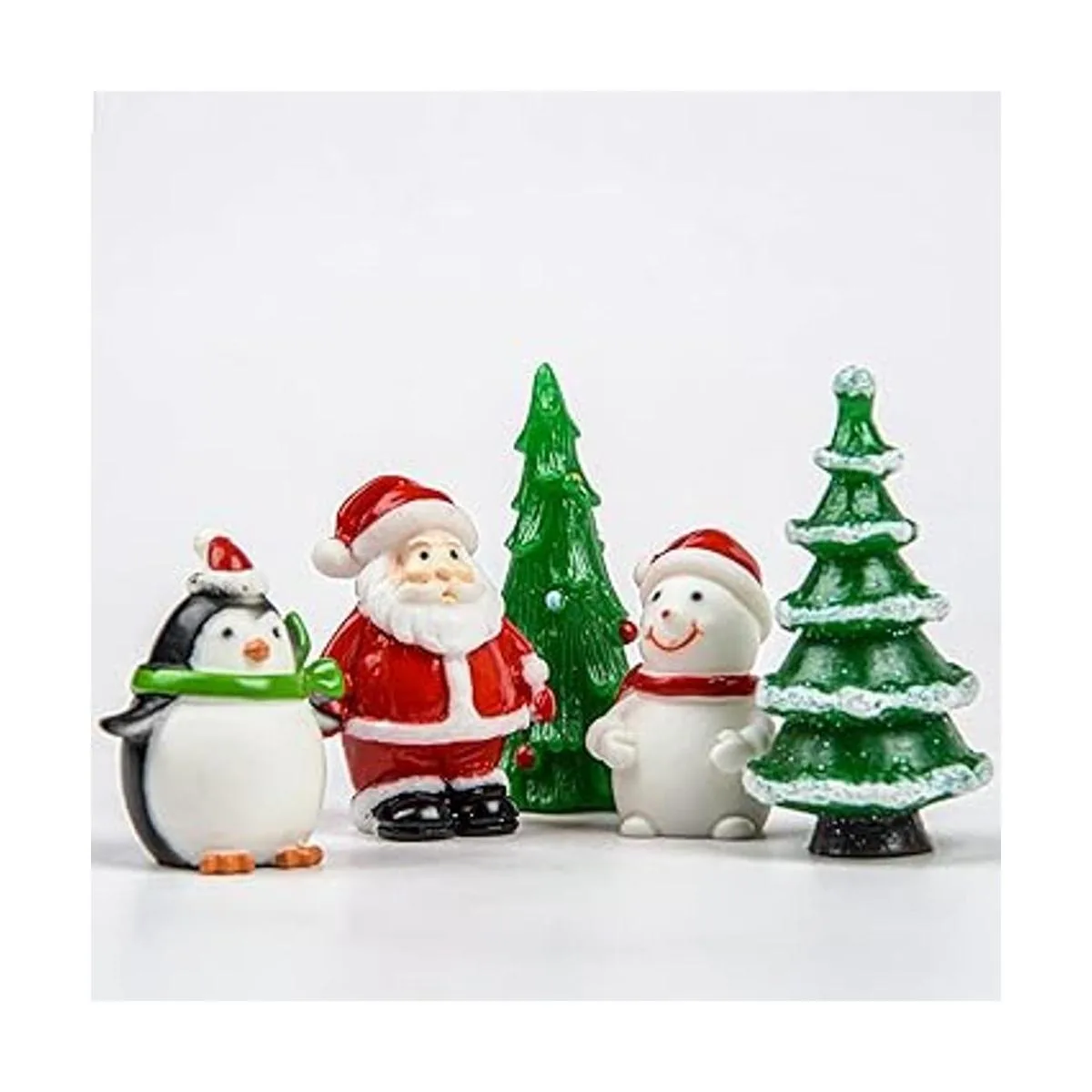 Adornos en miniatura de Navidad 45 piezas de resina para_5