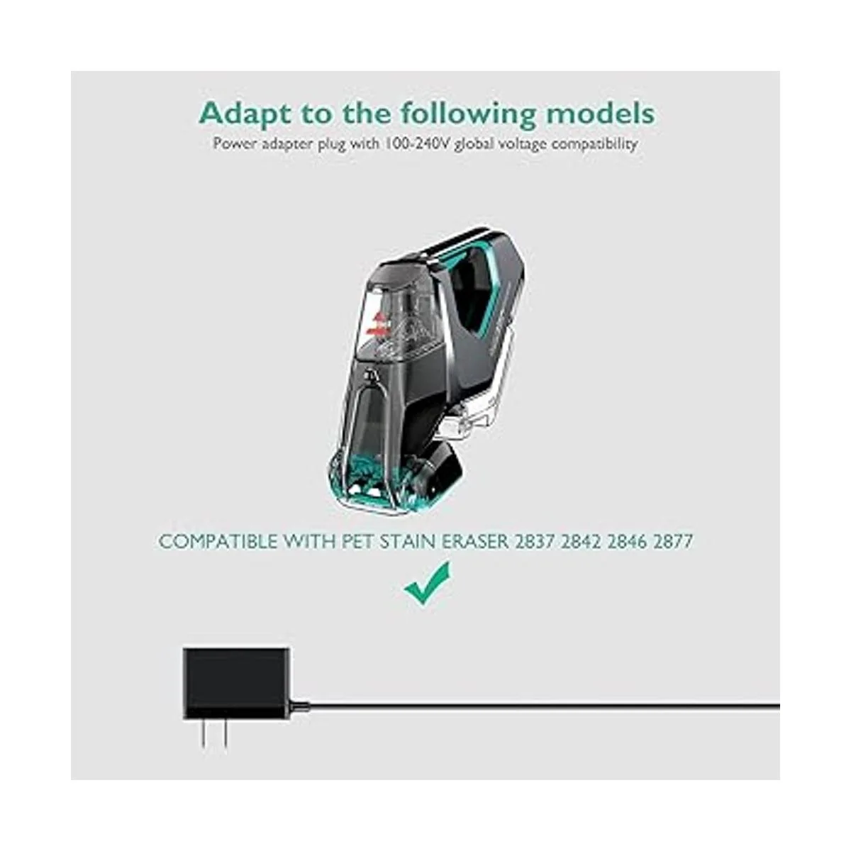 Lnauy Cargador compatible con Bissell Pet Stain Eraser_3