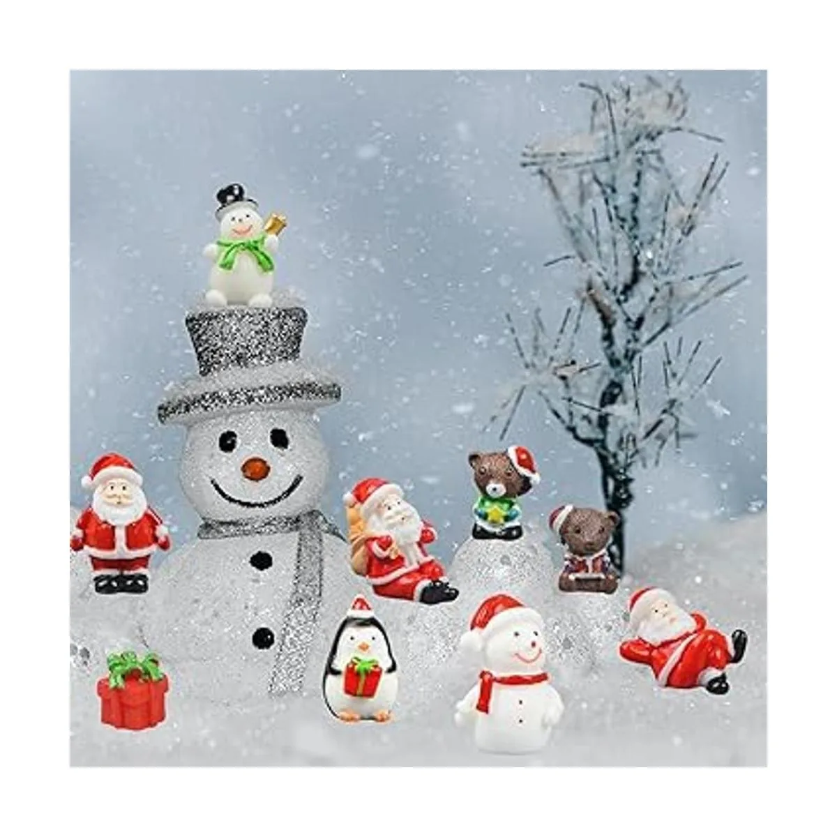 Adornos en miniatura de Navidad 45 piezas de resina para_7