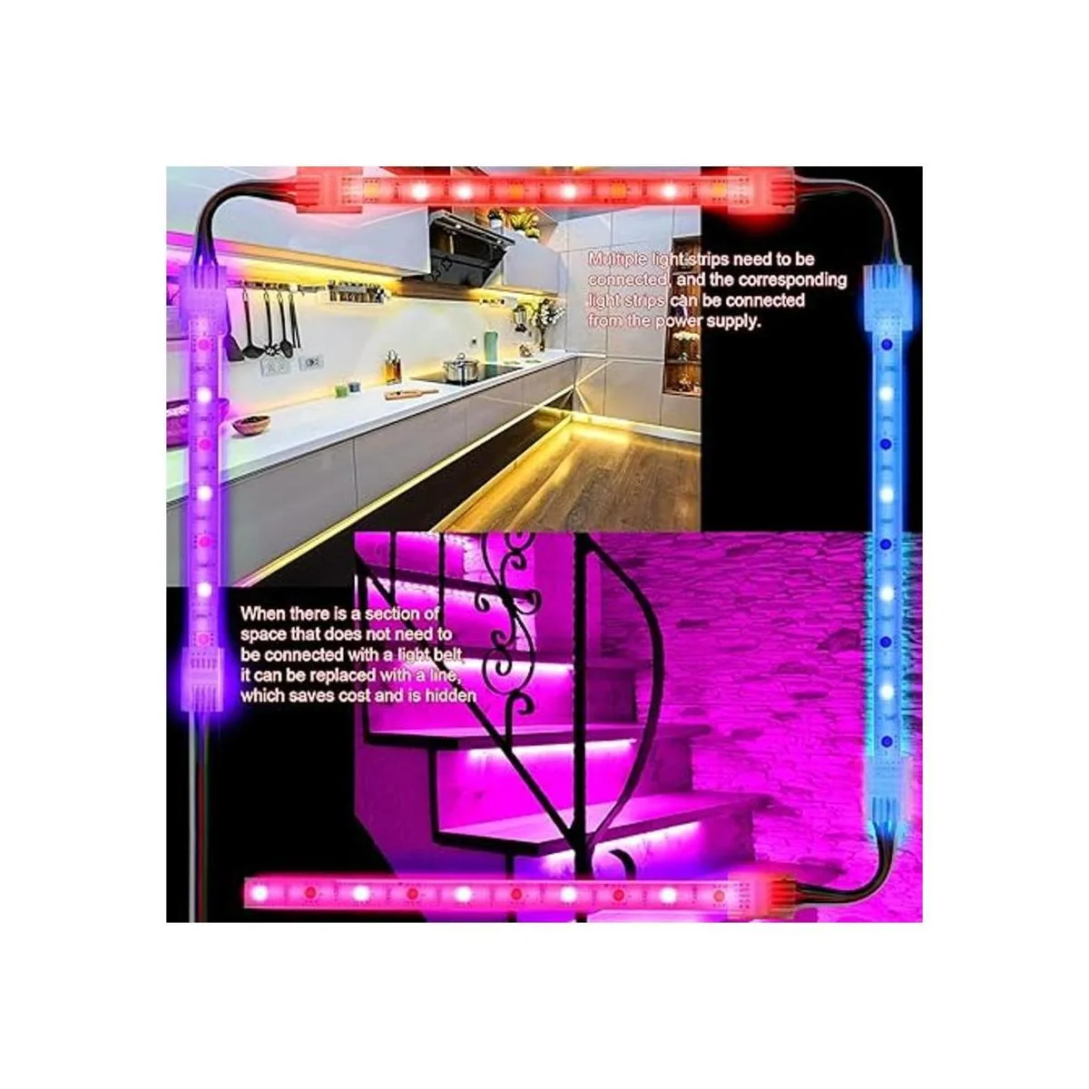 Juego de 10 conectores de tira LED RGBW de 5 pines de_7