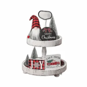 Juego de 7 decoraciones de bandeja escalonadas de Navidad_1