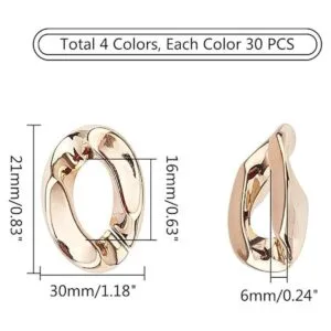 PandaHall 160 piezas de 4 colores sin soldar anillos de_5