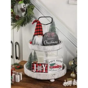 Juego de 7 decoraciones de bandeja escalonadas de Navidad_5