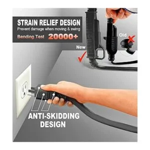 Cable de extensión negro para interiores y exteriores de_3