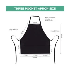 Jubatus Delantal ajustable con babero de 3 bolsillos para_6