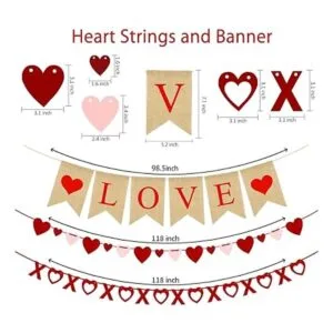 Juego de 4 decoraciones para el día de San Valentín_2