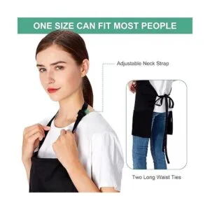 Jubatus Delantal ajustable con babero de 3 bolsillos para_5