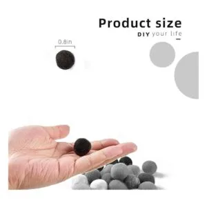 VIOCIWUO 60 bolas de fieltro de lana natural con pompones_2