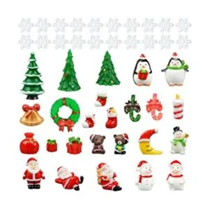 Adornos en miniatura de Navidad 45 piezas de resina para_1