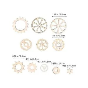 Amosfun Botones de madera para manualidades 50 unidades_3