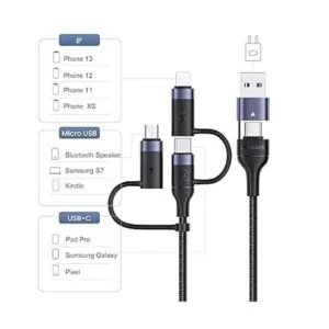 PD Cable de carga rápida USB C de 60 W cable trenzado de_2