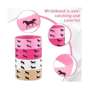 48 unidades de pulseras de goma para fiestas de caballo_3