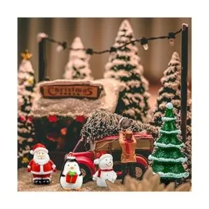 Adornos en miniatura de Navidad 45 piezas de resina para_3