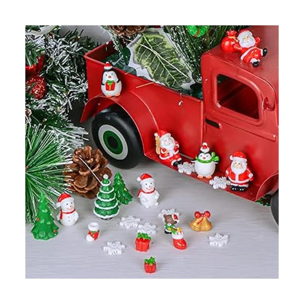 Adornos en miniatura de Navidad 45 piezas de resina para_2