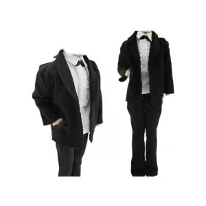 BJDBUS Conjunto de boda vestido blanco velo de novia y_6