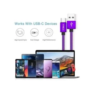 Paquete con 2 cables USB C de 6.6 pies Nylon trenzado_5