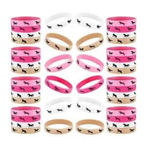 48 unidades de pulseras de goma para fiestas de caballo_1