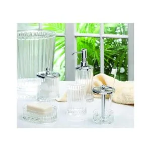 iDesign Alston Tocador de baño de plástico con tapa de_3