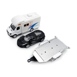 Toy Camper Remolque de remolque superdeportivo negro_5
