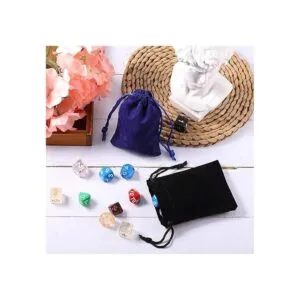 16 piezas mini bolsas de dados de terciopelo con cordón de_2