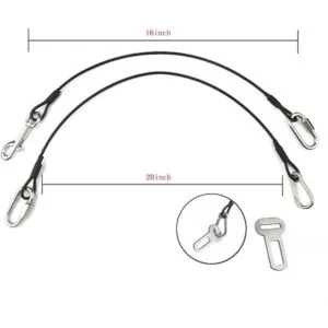 Sonku Juego de 2 correas de seguridad de acero a prueba_3