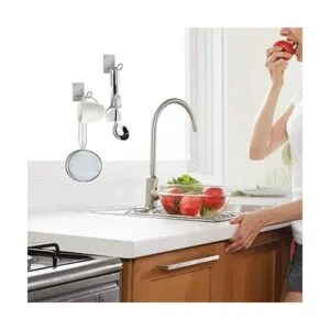 Quavzotu Ganchos adhesivos gancho para toalla de acero_6