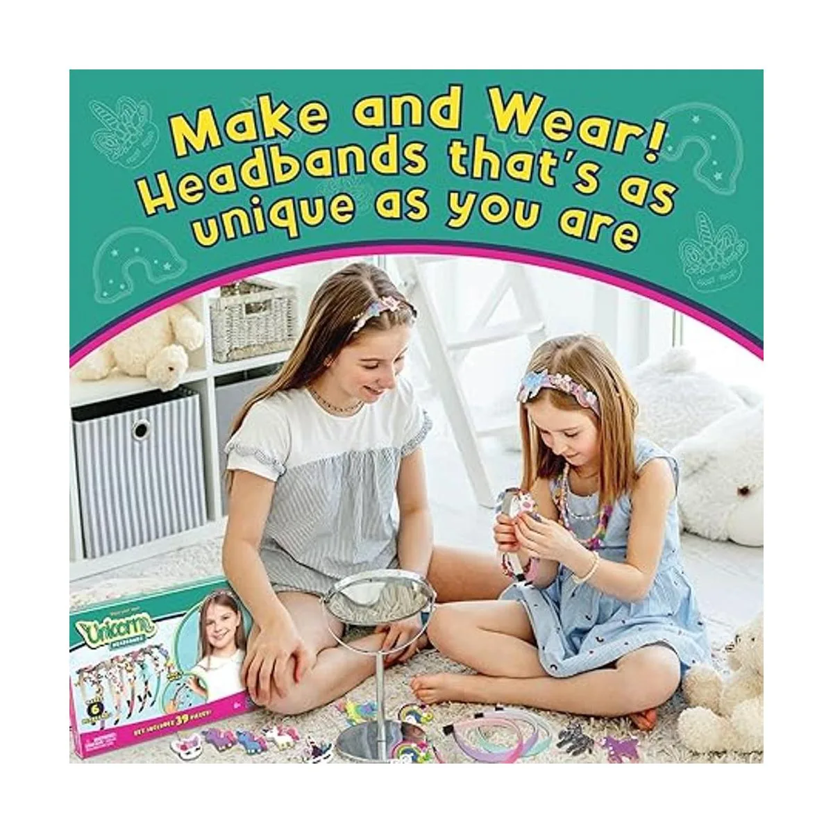 PURPLE LADYBUG Kit de fabricación de diademas para niñas_2