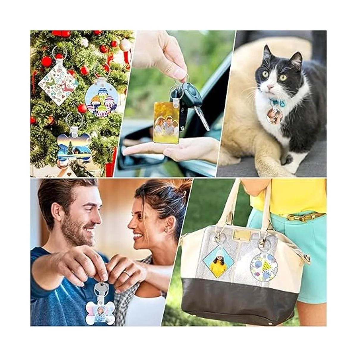 120 llaveros de sublimación en blanco a granel llavero en_2