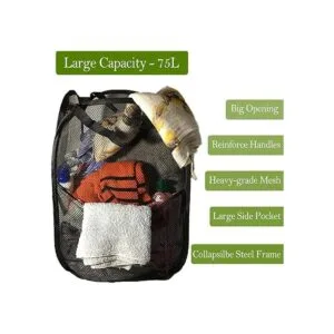 BATTOO Canasta plegable de malla fuerte de lujo con_3