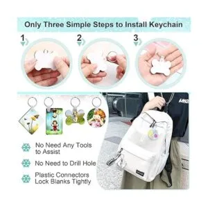 120 llaveros de sublimación en blanco a granel llavero en_4