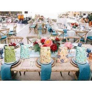 PartyTalk 48 bolsas florales para recuerdos de fiesta de_5