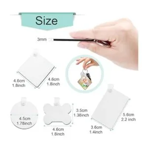 120 llaveros de sublimación en blanco a granel llavero en_3