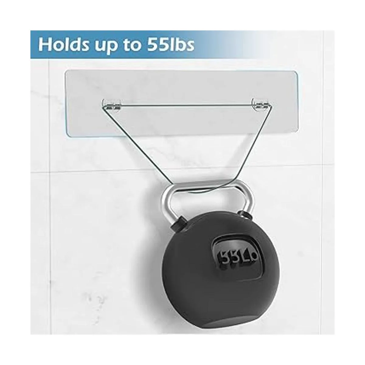 Durmmur Paquete de 2 organizadores adhesivos de ducha_3