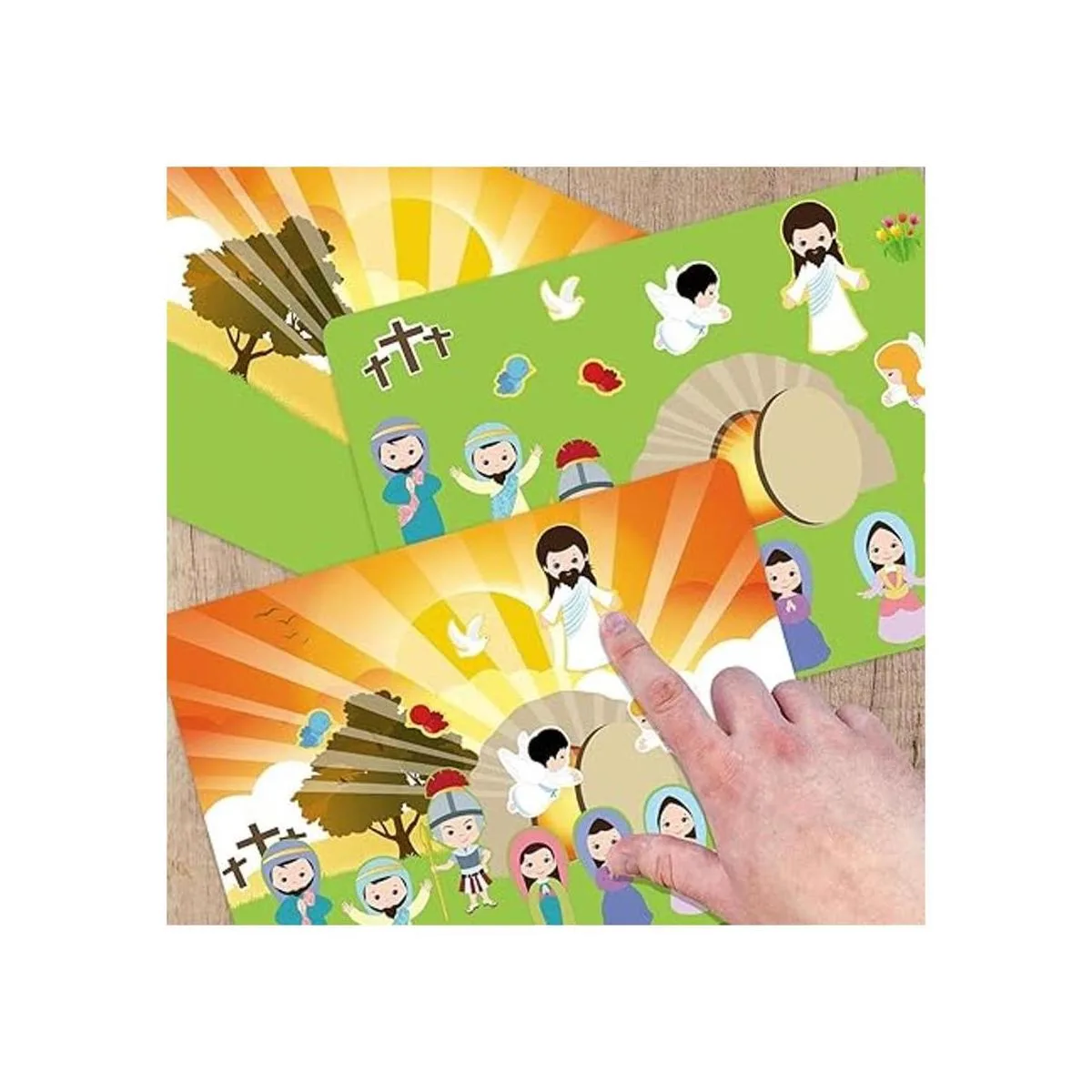 Make an an Easter He Lives Sticker Scenes Resurrection_4