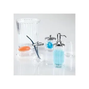 iDesign Alston Tocador de baño de plástico con tapa de_7