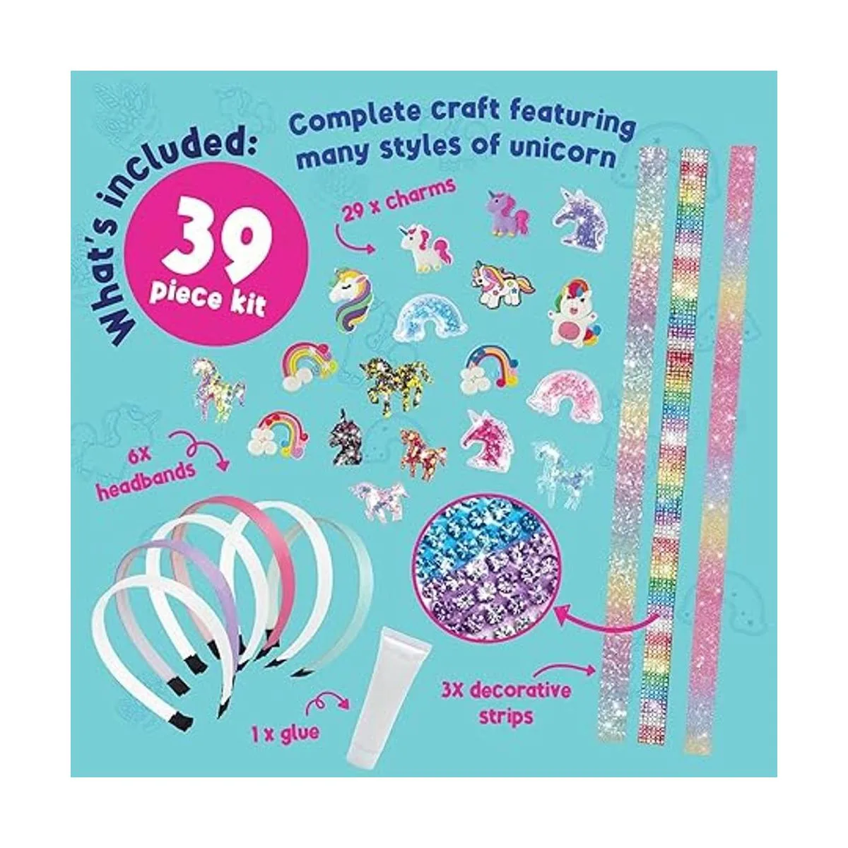 PURPLE LADYBUG Kit de fabricación de diademas para niñas_3