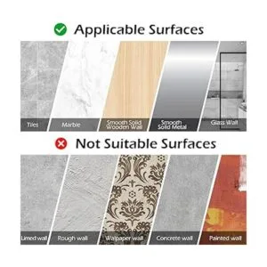 Durmmur Paquete de 2 organizadores adhesivos de ducha_4