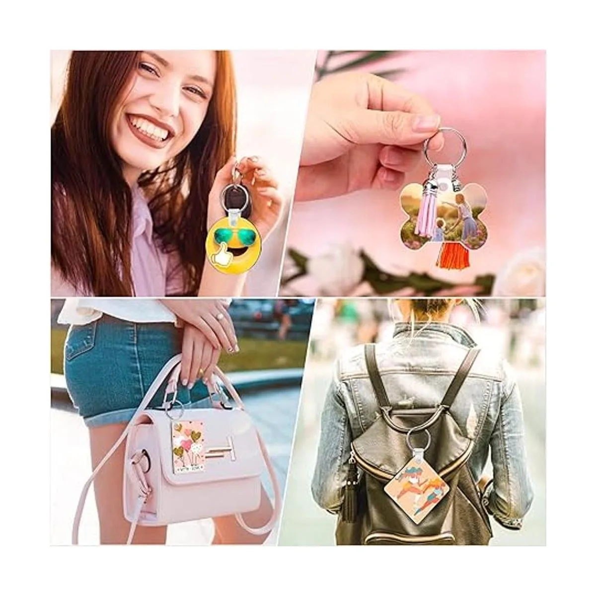 120 llaveros de sublimación en blanco a granel llavero en_6